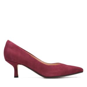 Sapatos Salto Alto Clarks Violet 55 Court Feminino Vermelhas | CLK140HGI