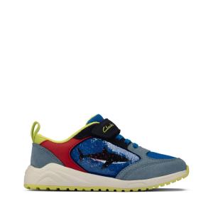 Tenis Clarks Aeon Flex Kid Menino Luz Azuis | CLK657YCH