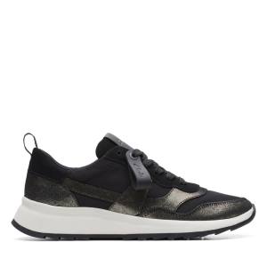 Tenis Clarks Dash Lite Jazz Feminino Pretas | CLK872QKW