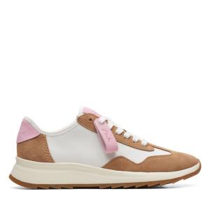 Tenis Clarks Dash Lite Lo Feminino Branco Marrom | CLK847YRM