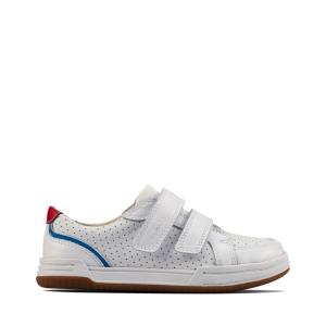 Tenis Clarks Fawn Solo Kid Menino Branco | CLK096XFV