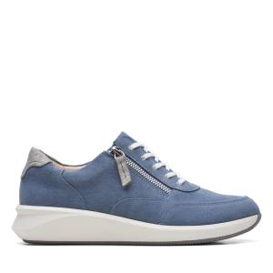 Tenis Clarks Un Rio Zip Feminino Azuis | CLK680RSB