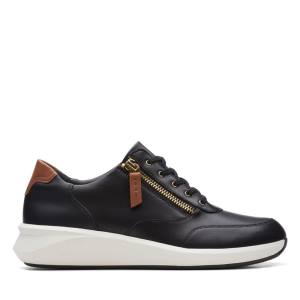 Tenis Clarks Un Rio Zip Feminino Pretas | CLK941MDT