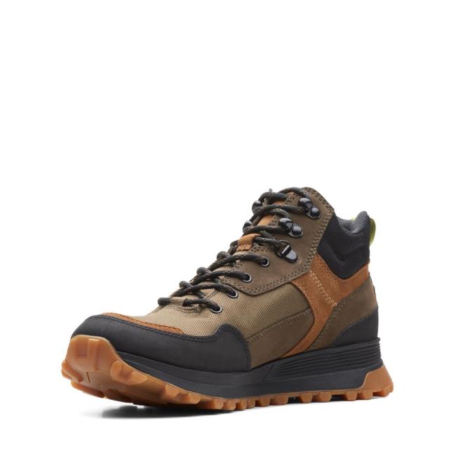 Botas Casual Clarks ATL Trek Hi GORE-TEX Masculino Verde Oliva Escuro | CLK814XOI