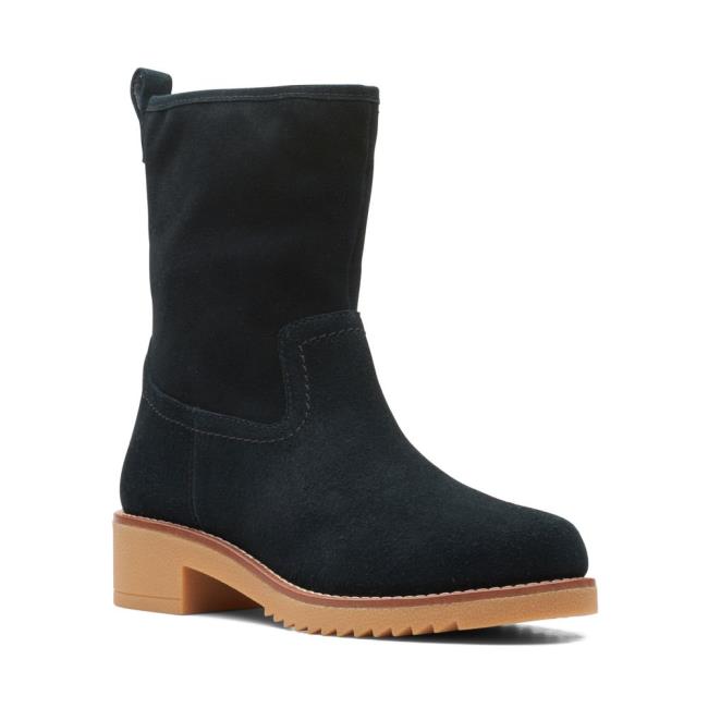 Botas Casual Clarks Eden Medio Hi Feminino Pretas | CLK356GMO