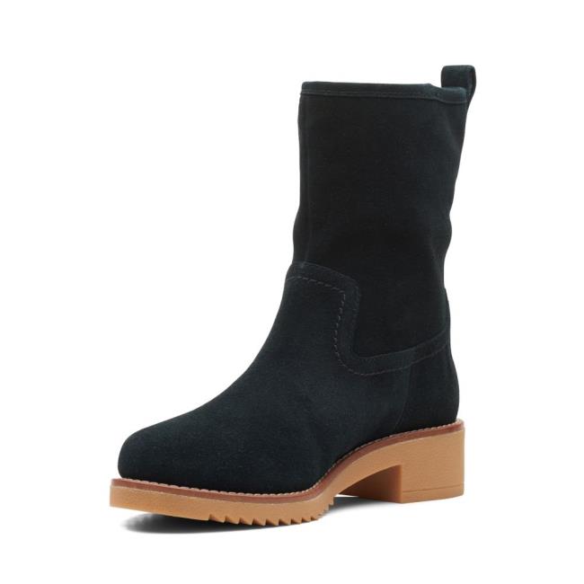 Botas Casual Clarks Eden Medio Hi Feminino Pretas | CLK356GMO