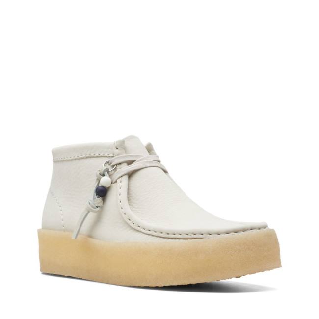 Botas Casual Clarks Wallabee Cup Feminino Branco | CLK235GRC