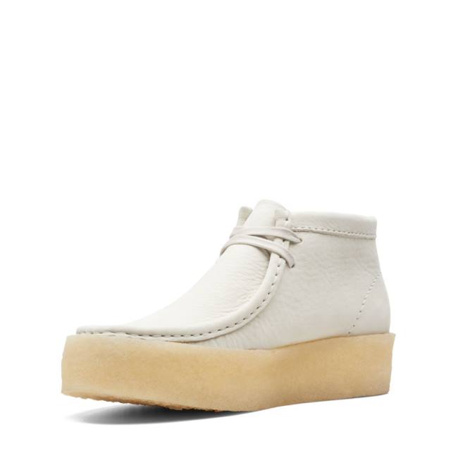 Botas Casual Clarks Wallabee Cup Feminino Branco | CLK235GRC