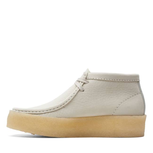 Botas Casual Clarks Wallabee Cup Feminino Branco | CLK235GRC