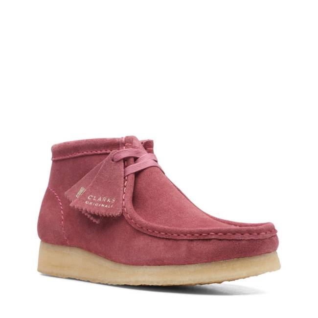 Botas Casual Clarks Wallabee Feminino Rosa | CLK079LZS