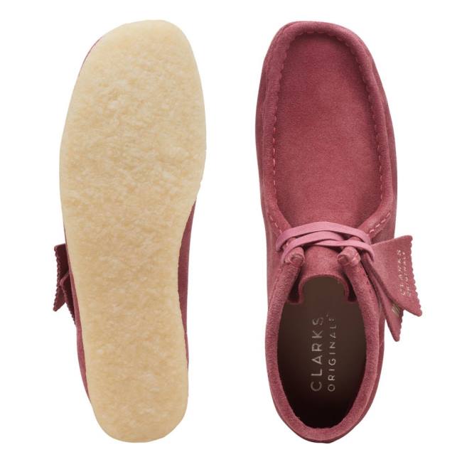 Botas Casual Clarks Wallabee Feminino Rosa | CLK079LZS