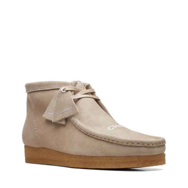 Botas Casual Clarks Wallabee Masculino Bege | CLK327QIX