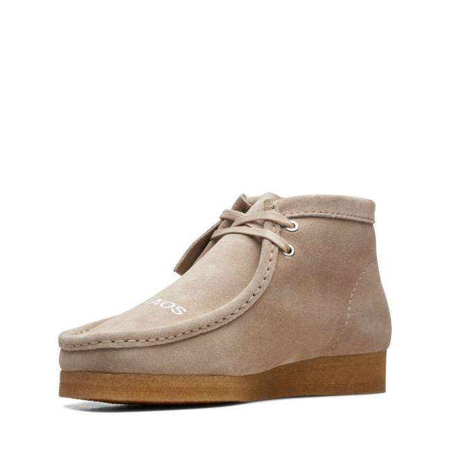 Botas Casual Clarks Wallabee Masculino Bege | CLK327QIX