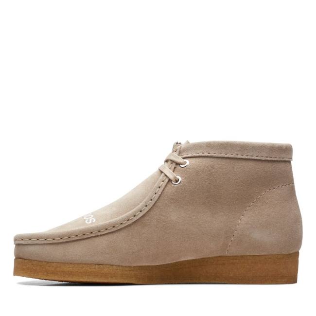 Botas Casual Clarks Wallabee Masculino Bege | CLK327QIX