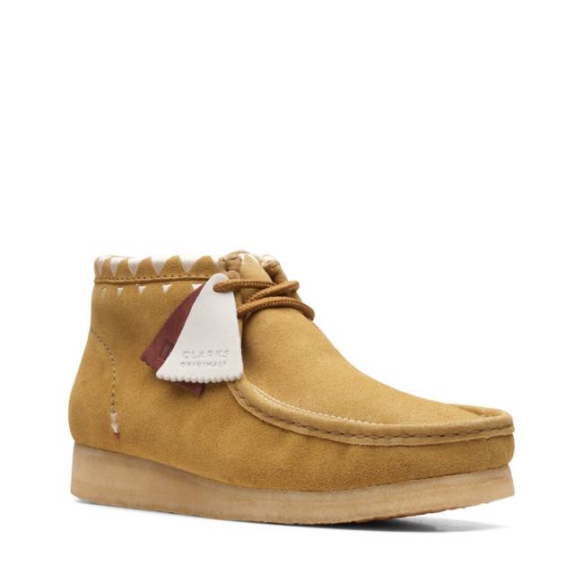 Botas Casual Clarks Wallabee Masculino Caqui | CLK904SXZ