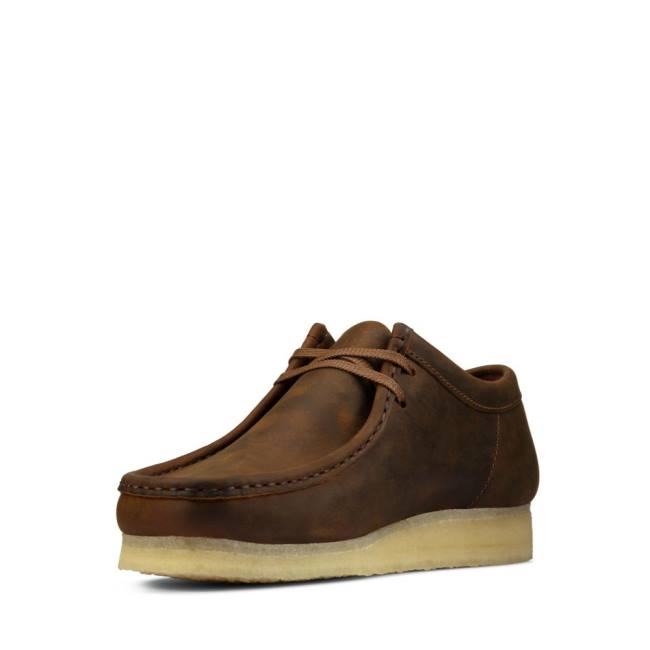 Botas Casual Clarks Wallabee Masculino Marrom | CLK342TRI