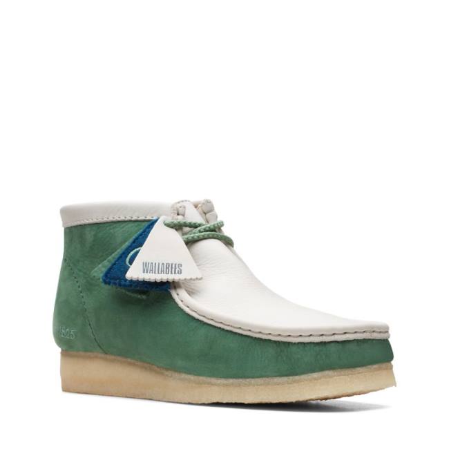 Botas Casual Clarks Wallabee VCY Masculino Verdes | CLK536WDJ