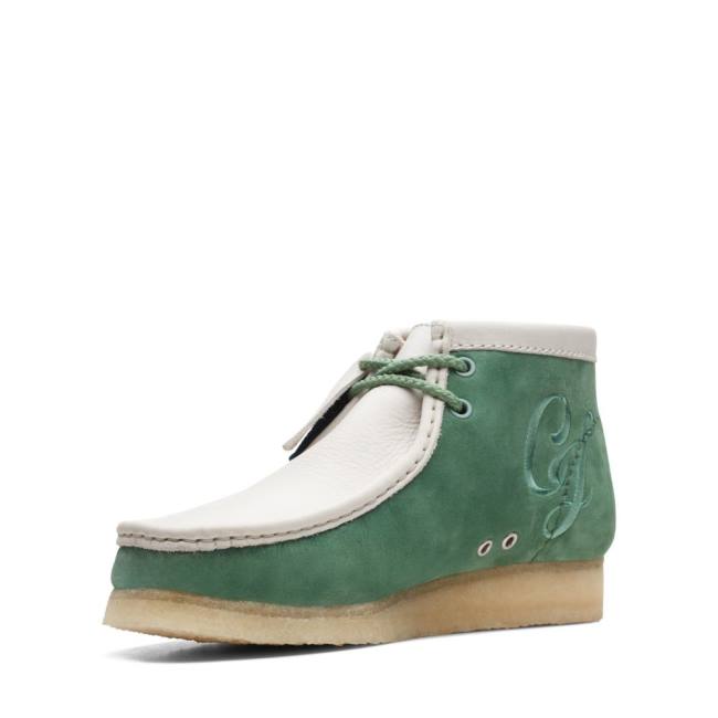 Botas Casual Clarks Wallabee VCY Masculino Verdes | CLK536WDJ