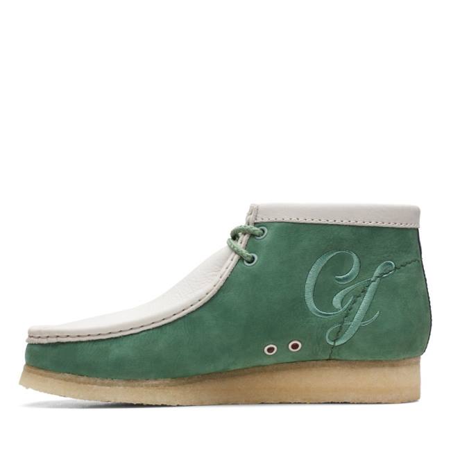 Botas Casual Clarks Wallabee VCY Masculino Verdes | CLK536WDJ