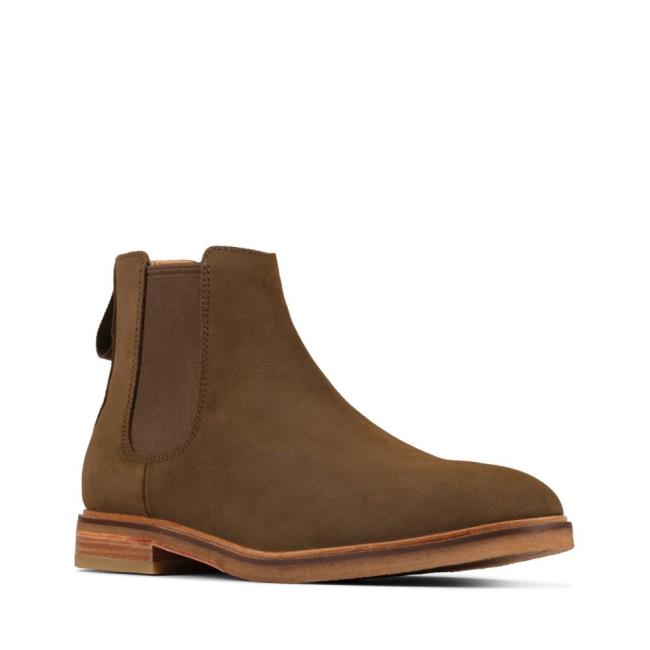 Botas Chelsea Clarks Clarkdale Gobi Masculino Verde Oliva Escuro | CLK951JSA