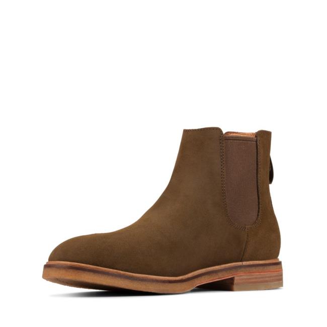 Botas Chelsea Clarks Clarkdale Gobi Masculino Verde Oliva Escuro | CLK951JSA