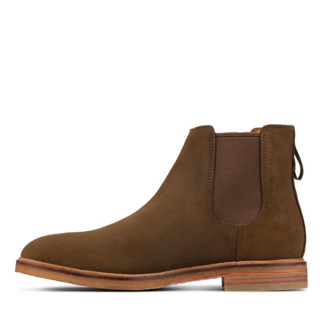 Botas Chelsea Clarks Clarkdale Gobi Masculino Verde Oliva Escuro | CLK951JSA