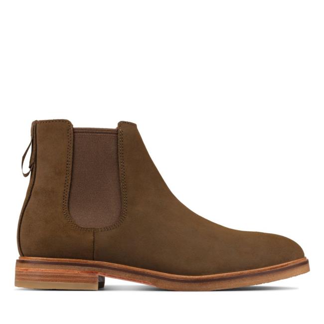 Botas Chelsea Clarks Clarkdale Gobi Masculino Verde Oliva Escuro | CLK951JSA