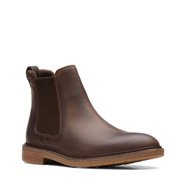 Botas Chelsea Clarks Clarkdale Hall Masculino Marrom | CLK321DEL