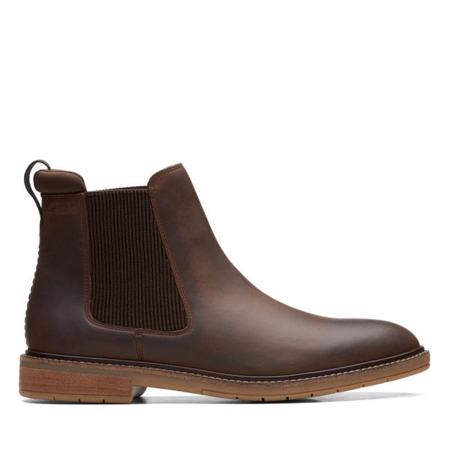 Botas Chelsea Clarks Clarkdale Hall Masculino Marrom | CLK321DEL