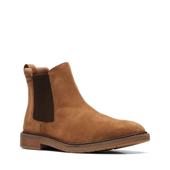 Botas Chelsea Clarks Clarkdale Hall Masculino Marrom | CLK352VDP