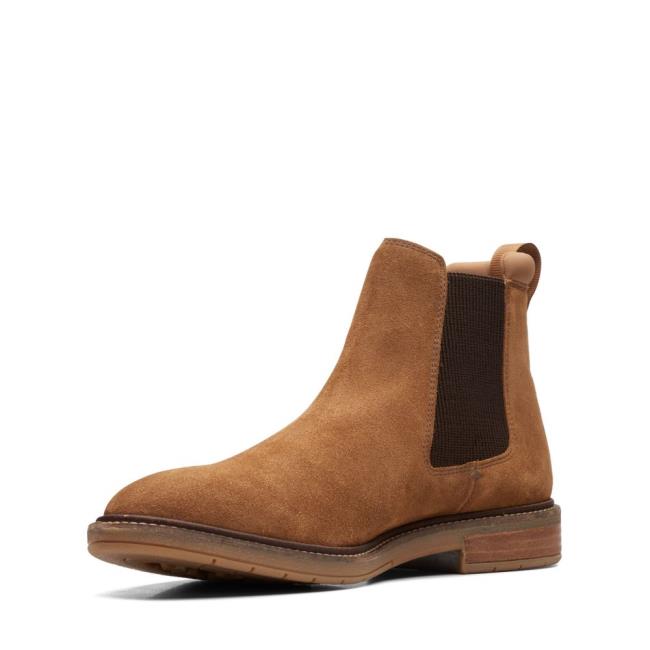 Botas Chelsea Clarks Clarkdale Hall Masculino Marrom | CLK352VDP