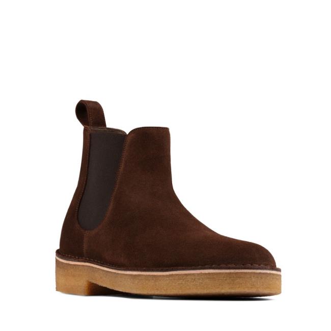 Botas Chelsea Clarks Desert Chelsea 2 Masculino Chocolate | CLK613DRK