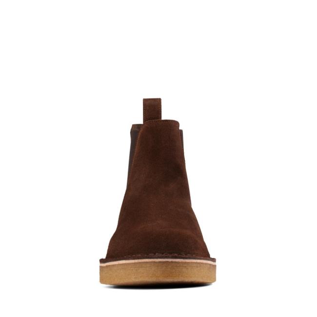 Botas Chelsea Clarks Desert Chelsea 2 Masculino Chocolate | CLK613DRK