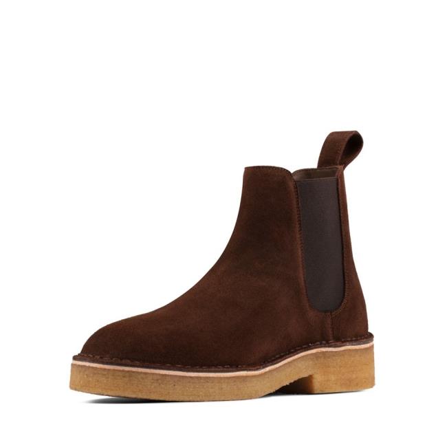 Botas Chelsea Clarks Desert Chelsea 2 Masculino Chocolate | CLK613DRK