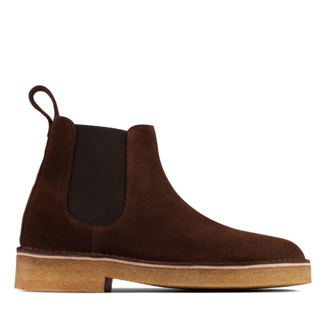 Botas Chelsea Clarks Desert Chelsea 2 Masculino Chocolate | CLK613DRK