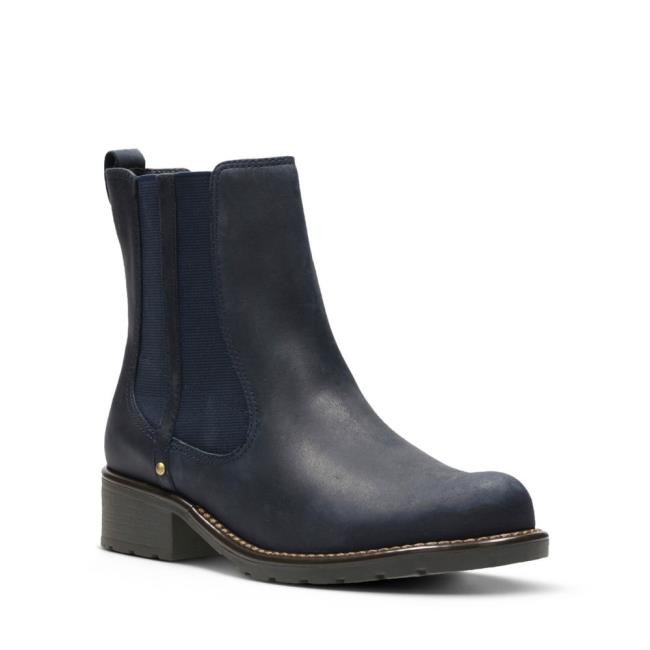 Botas Chelsea Clarks Orinoco Club Feminino Azul Marinho | CLK128JRV