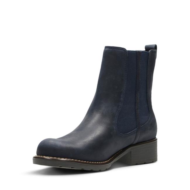 Botas Chelsea Clarks Orinoco Club Feminino Azul Marinho | CLK128JRV