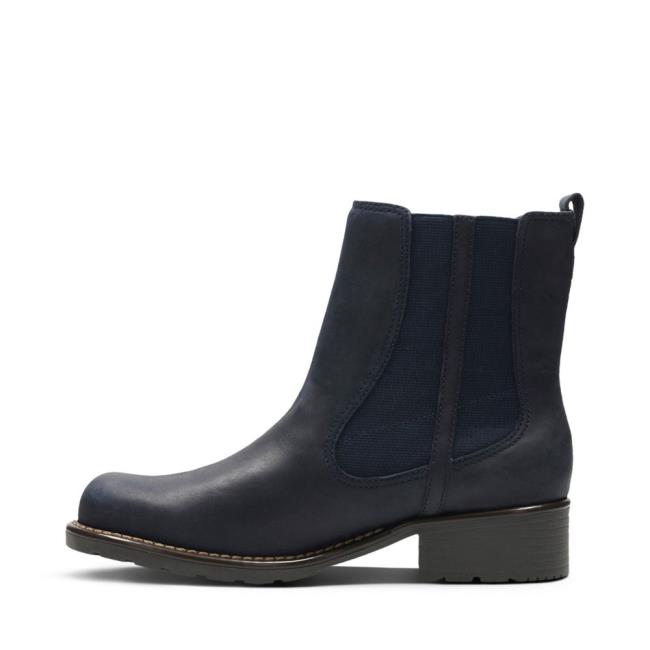 Botas Chelsea Clarks Orinoco Club Feminino Azul Marinho | CLK128JRV