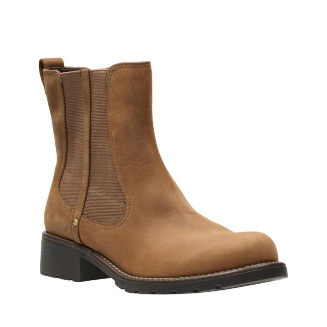 Botas Chelsea Clarks Orinoco Club Feminino Marrom | CLK257HVN