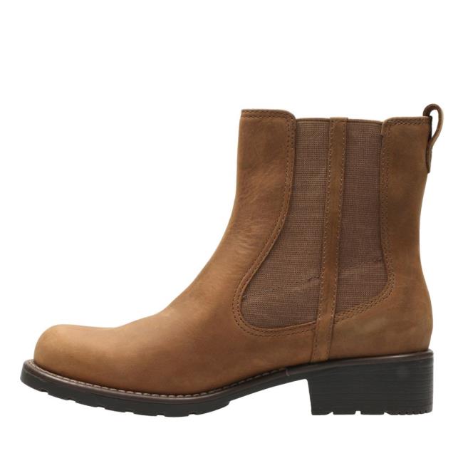 Botas Chelsea Clarks Orinoco Club Feminino Marrom | CLK257HVN