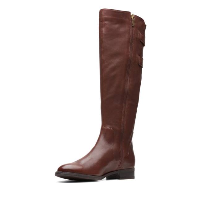 Botas De Cano Alto Clarks Hamble Up Feminino Marrom | CLK189BSR