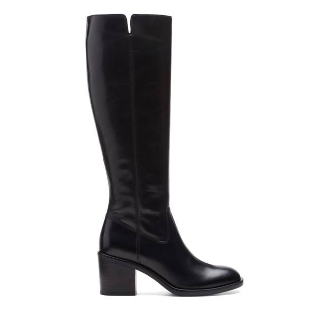 Botas De Cano Alto Clarks Valvestino Hi Feminino Pretas | CLK965PKL