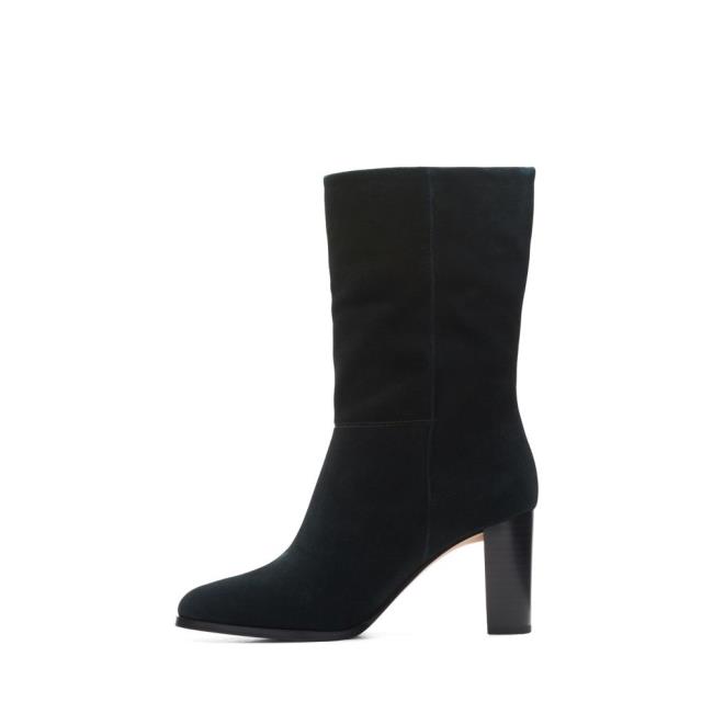 Botas Salto Alto Clarks Karamo Medio Feminino Pretas | CLK709WRS