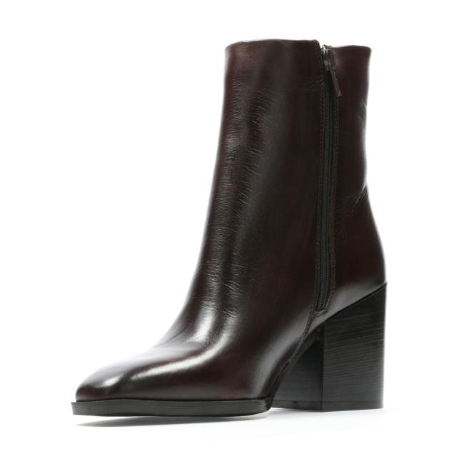 Botas Salto Alto Clarks Lydia Medio Feminino Marrom Escuro | CLK860WXD