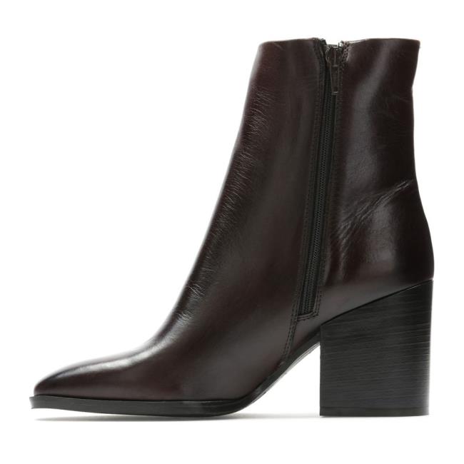 Botas Salto Alto Clarks Lydia Medio Feminino Marrom Escuro | CLK860WXD