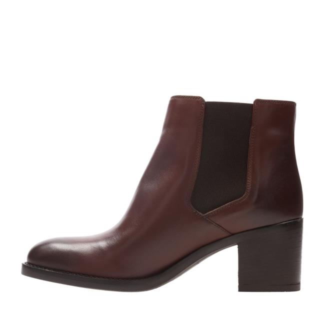 Botas Salto Alto Clarks Mascarpone Bay Feminino Marrom | CLK406CJB