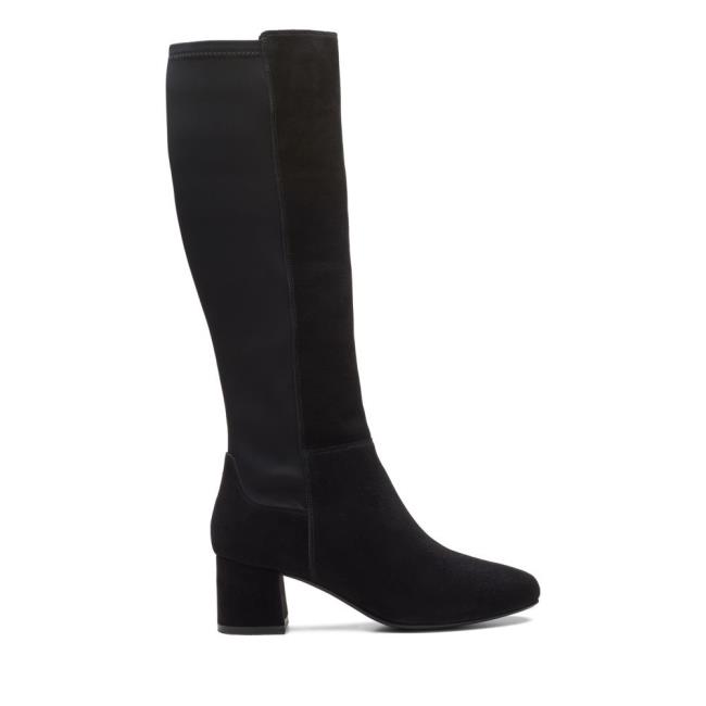 Botas Salto Alto Clarks Sheer55 Hi Feminino Pretas | CLK579WKG