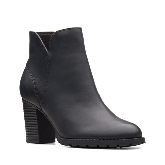 Botas Salto Alto Clarks Verona Trish Feminino Pretas | CLK102MKC