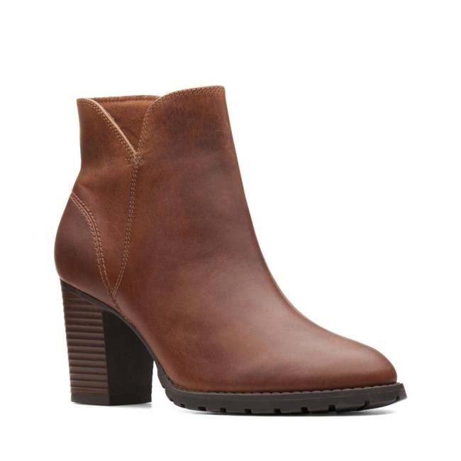 Botas Salto Alto Clarks Verona Trish Feminino Marrom Escuro | CLK689YWU