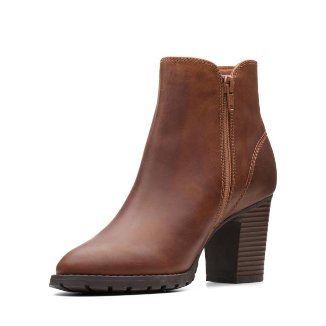 Botas Salto Alto Clarks Verona Trish Feminino Marrom Escuro | CLK689YWU